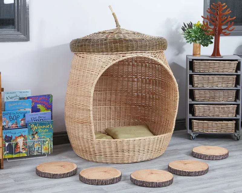 Children's Wicker Acorn Corner Pod