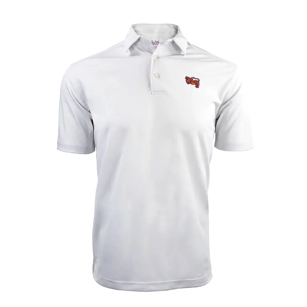 Clemson Man White Polo