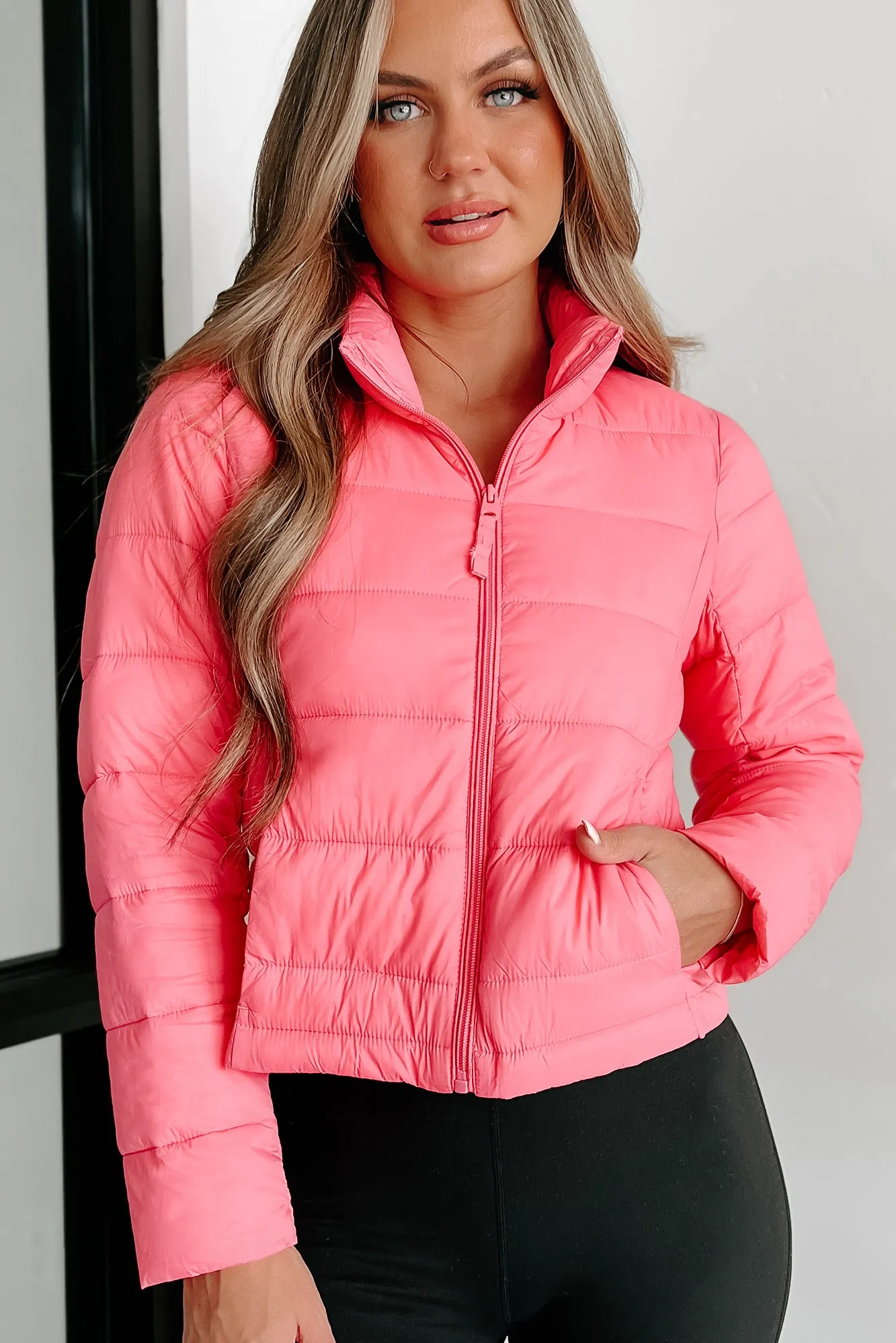 Cold Breeze Puffer Jacket (Pink)