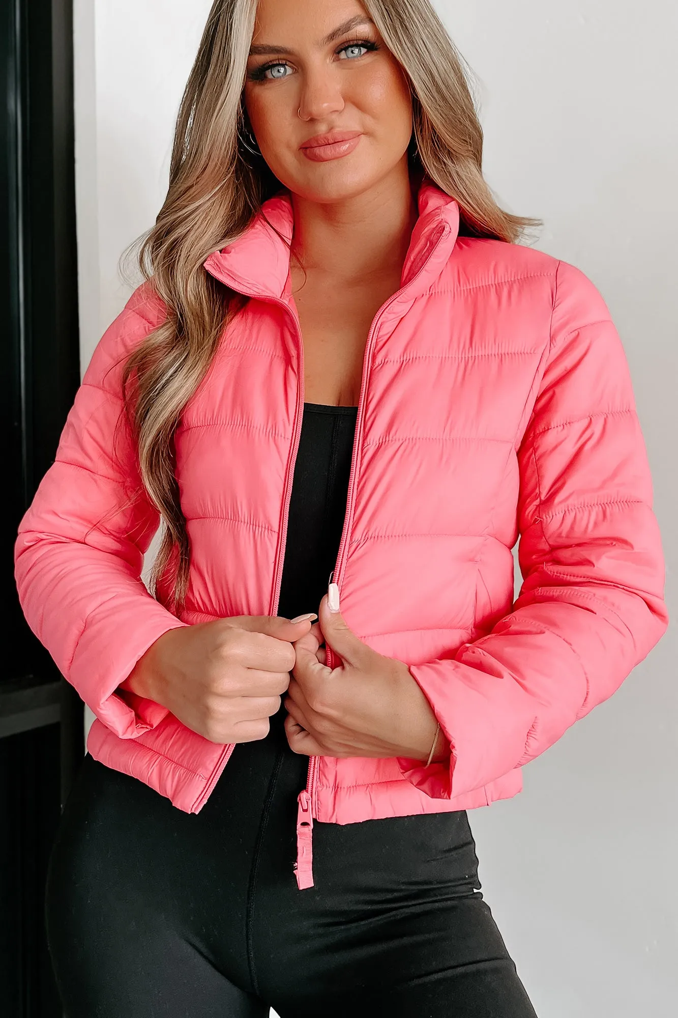 Cold Breeze Puffer Jacket (Pink)