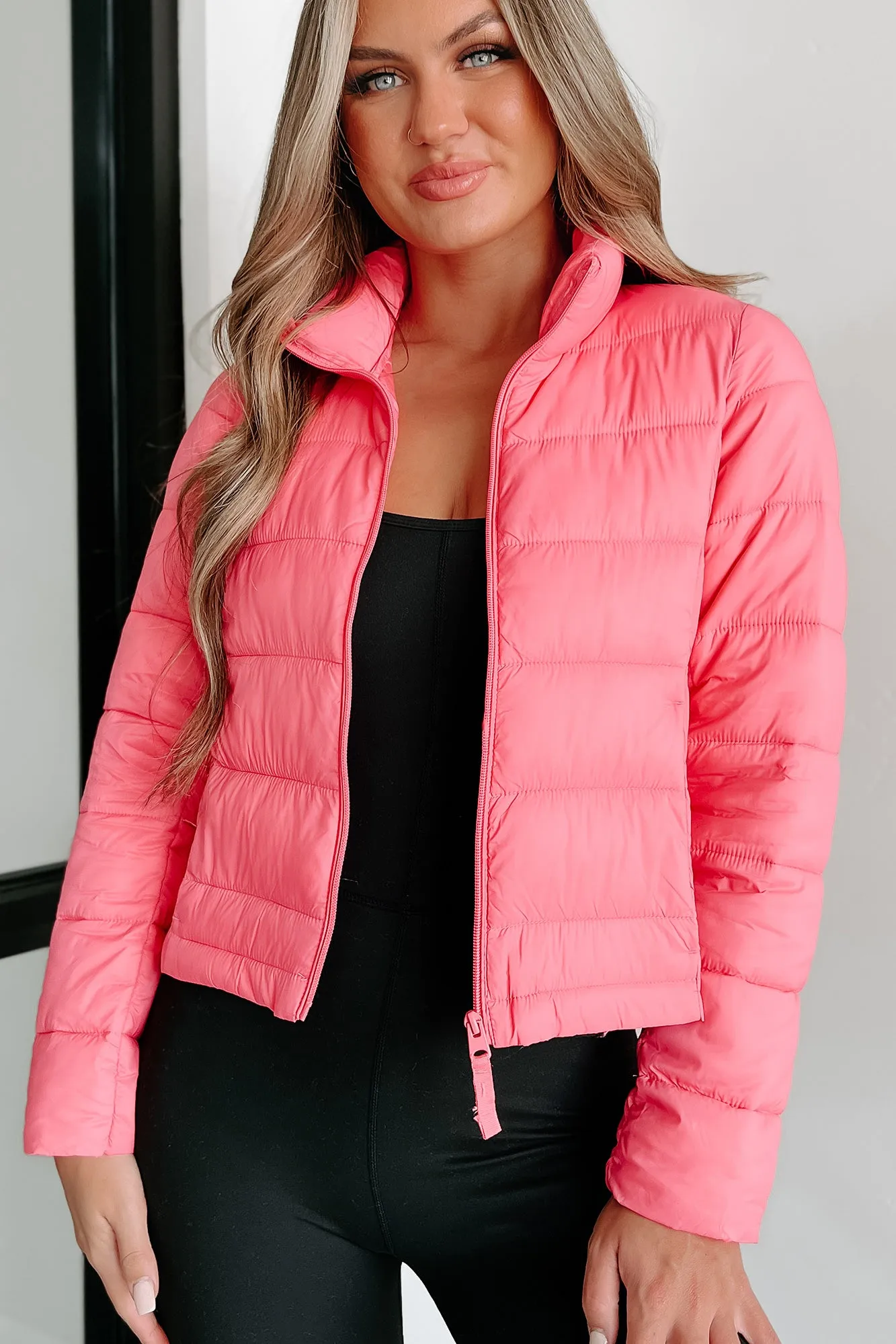 Cold Breeze Puffer Jacket (Pink)