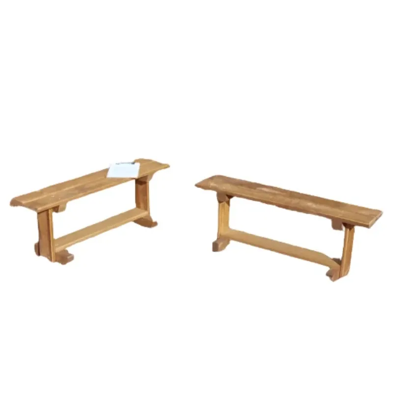 Compact Wooden Mini Benches (2Pk)