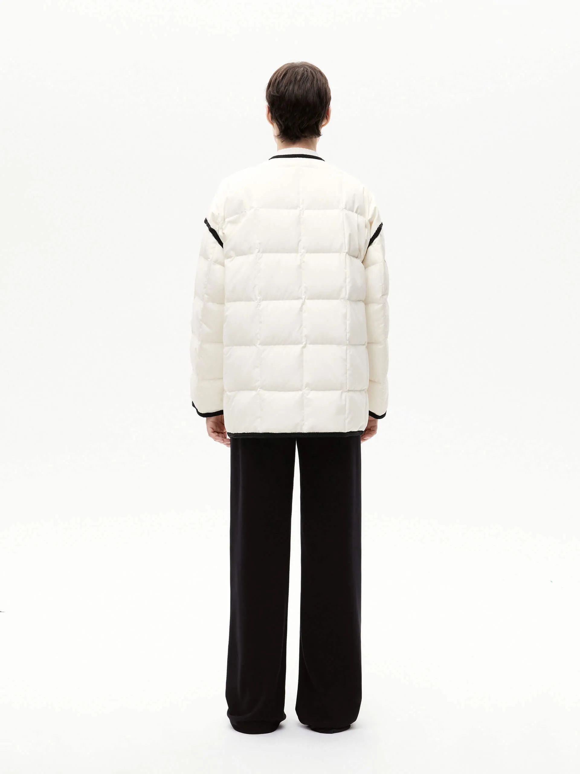 Contrast Trim Puffer Jacket