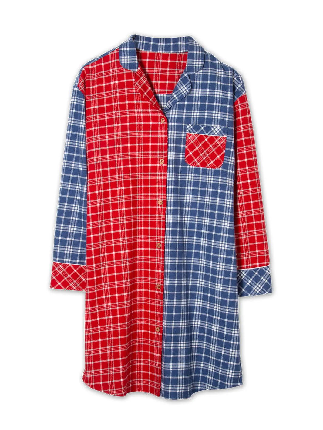 Cosmore flannel check nightshirt