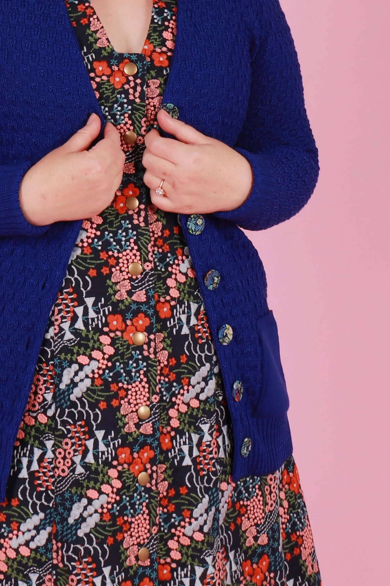 Cosy Clementine Cardie Electric Blue