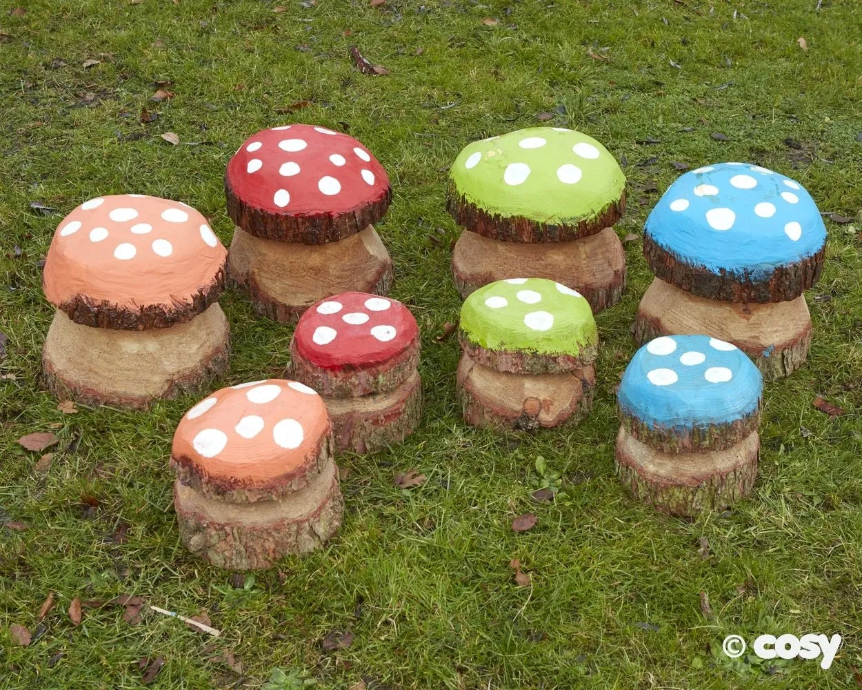 Cosy Medium Mushroom Painted 36896 (Direct Shipping Item)