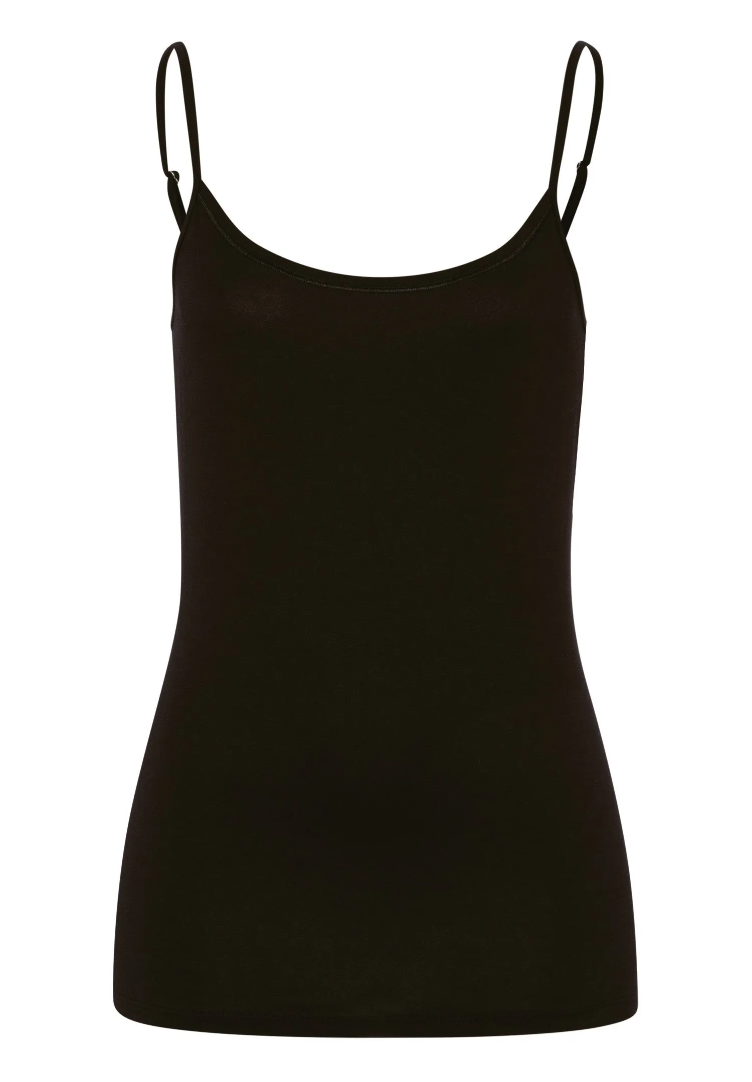 Cotton Sensation Cotton Round Neck  Camisole | Black 71412-019