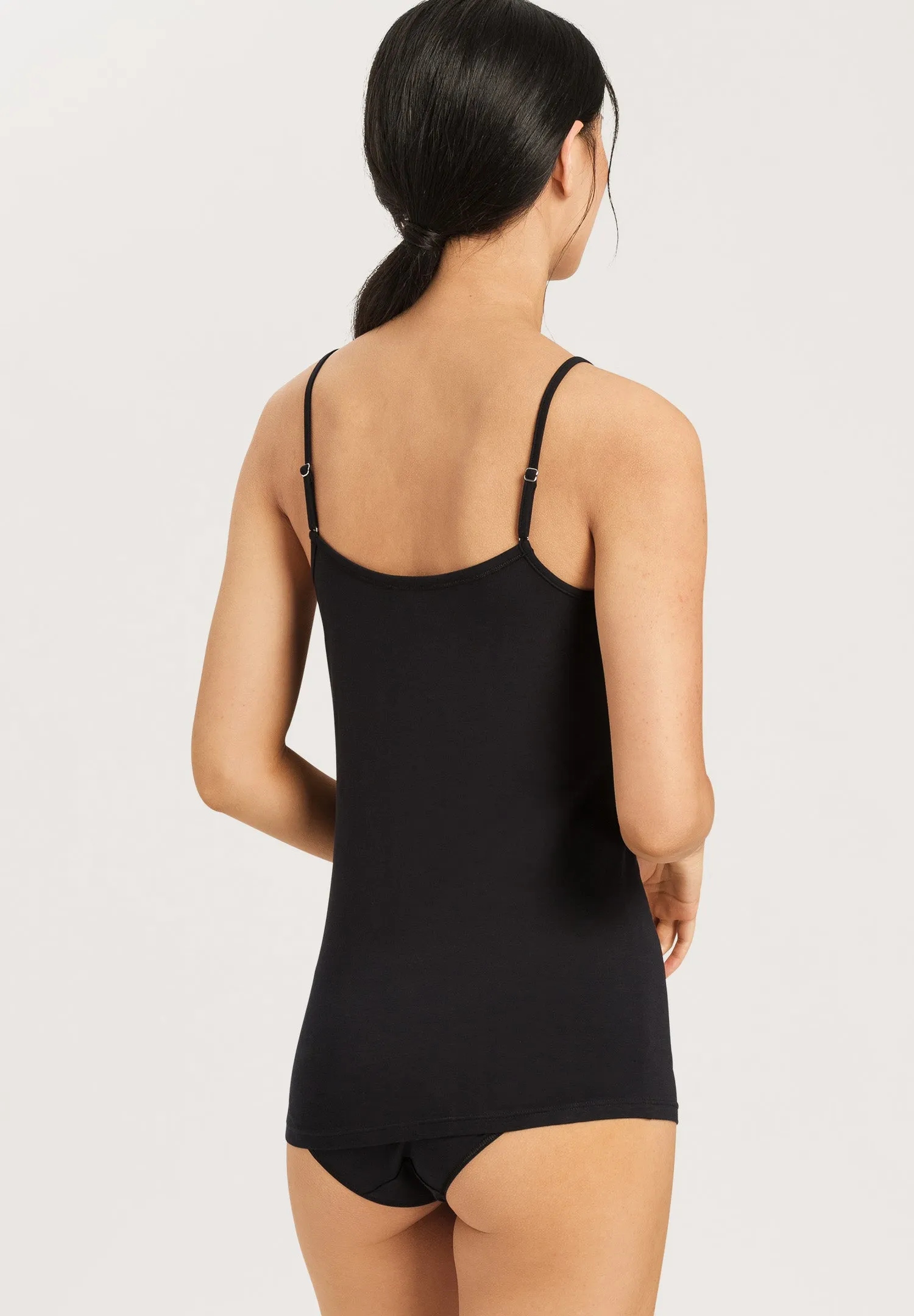 Cotton Sensation Cotton Round Neck  Camisole | Black 71412-019