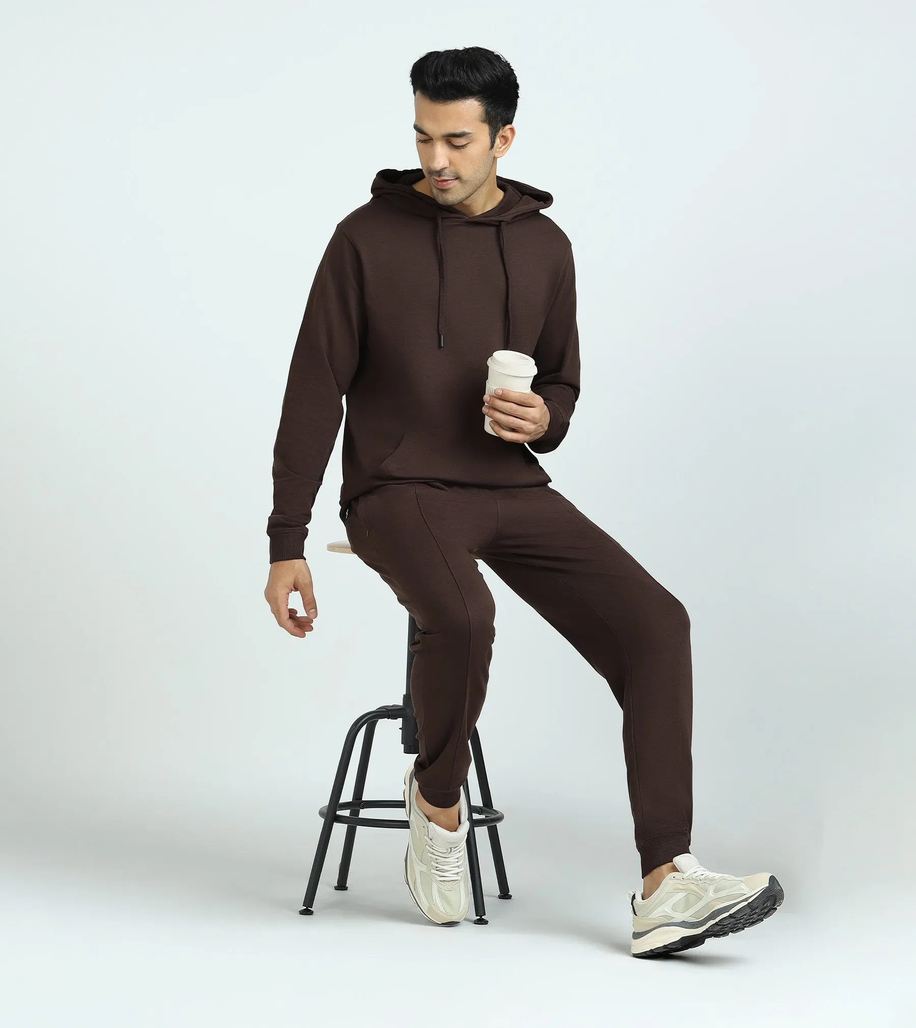 Cruze French Terry Cotton Hoodies Malt Brown