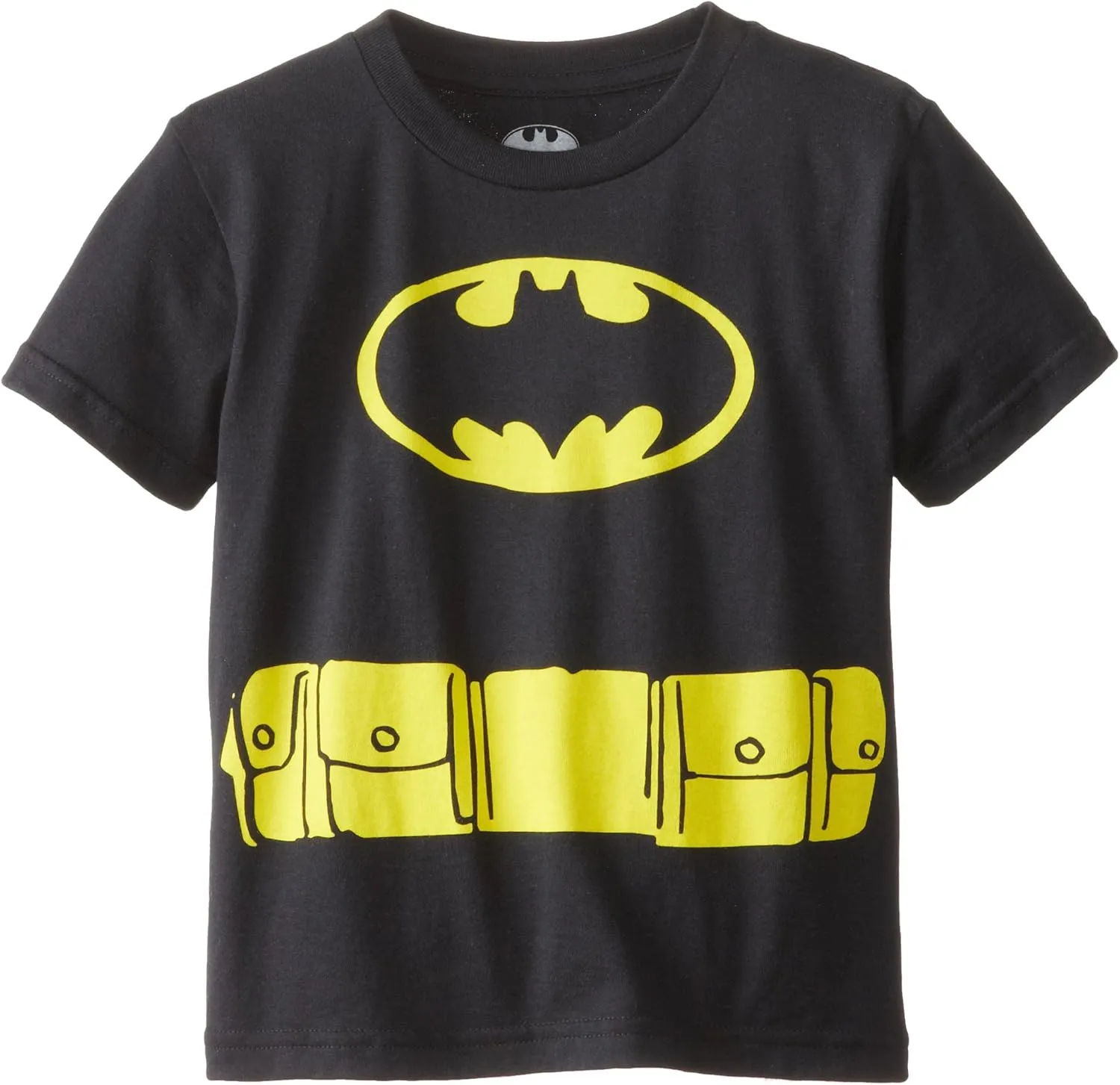 DC Comics Toddler Boys' Batman Superhero Logo Caped Costume T-Shirt, 2T Kids