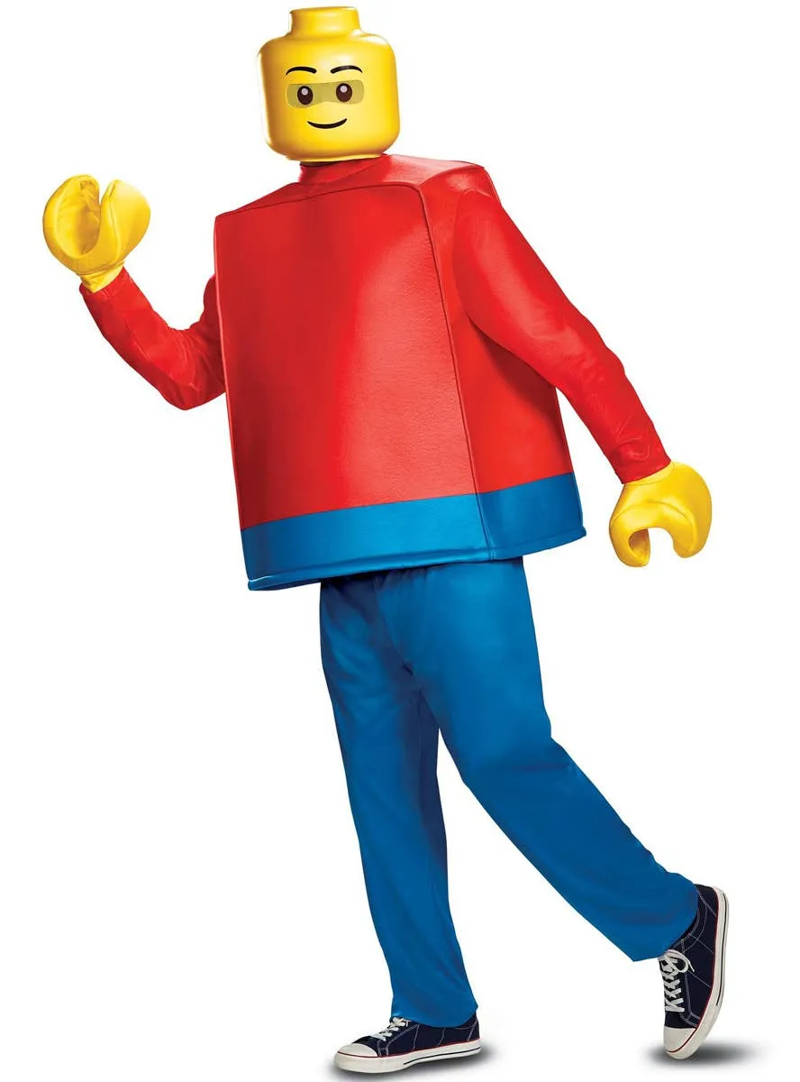 Deluxe Lego Guy Adults Dress Up Costume