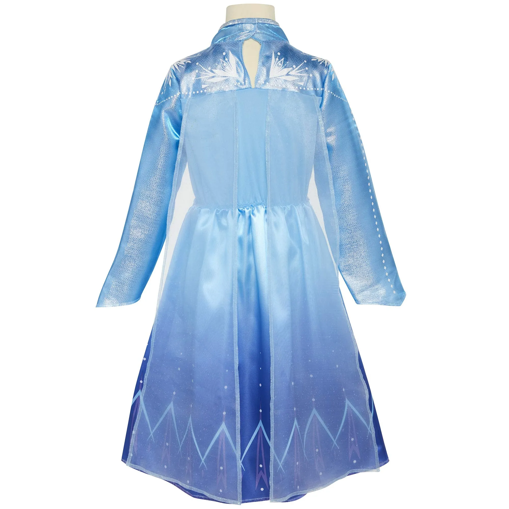 Disney Frozen 2 Elsa Adventure Girls Role-Play Dress Features Ice Crystal Winged Cape, Sleek Dress Cut with Glittery, Frosty Trim - Fits Sizes 4-6X, For Ages 3 