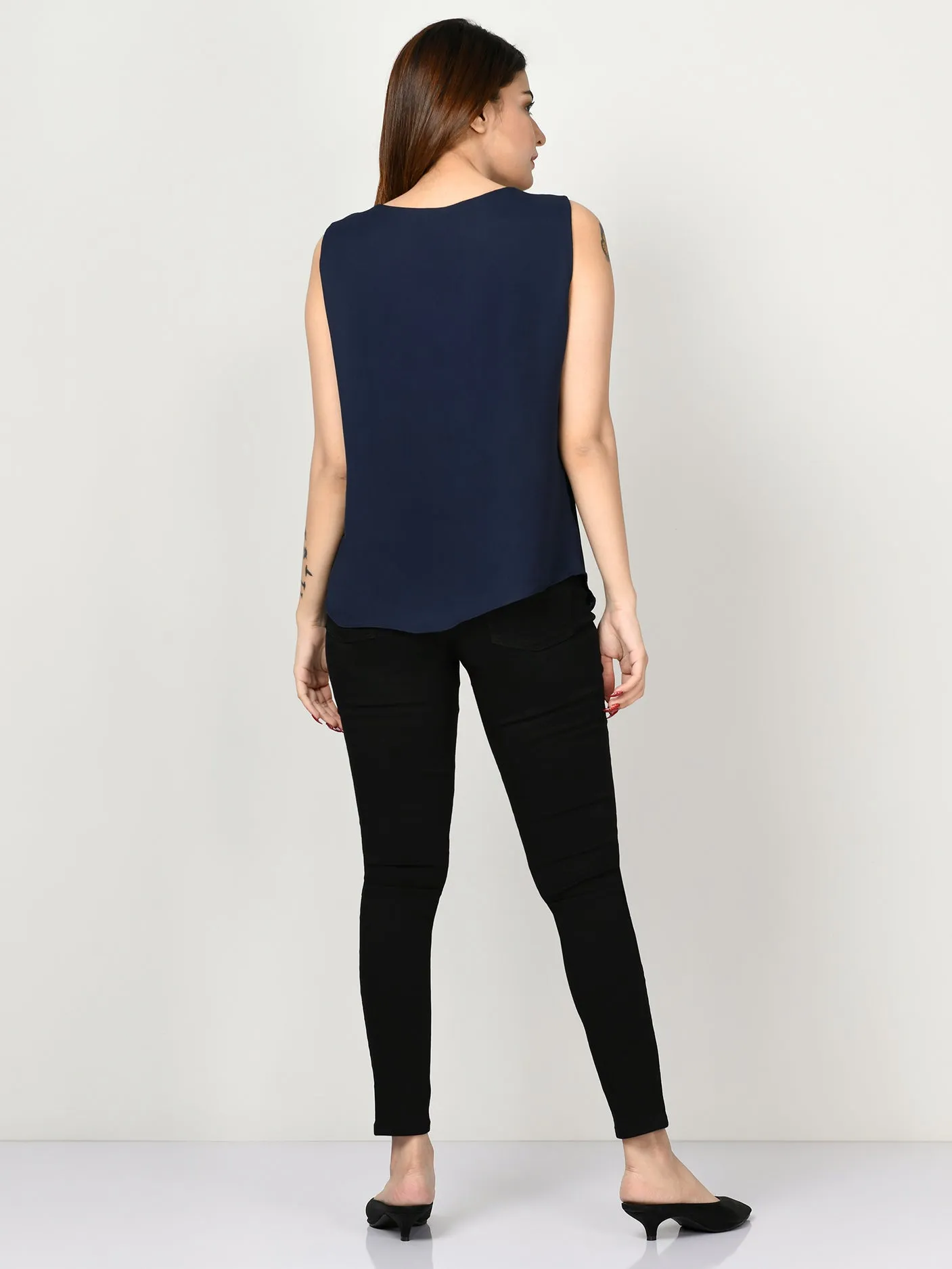 Draped Neck Top