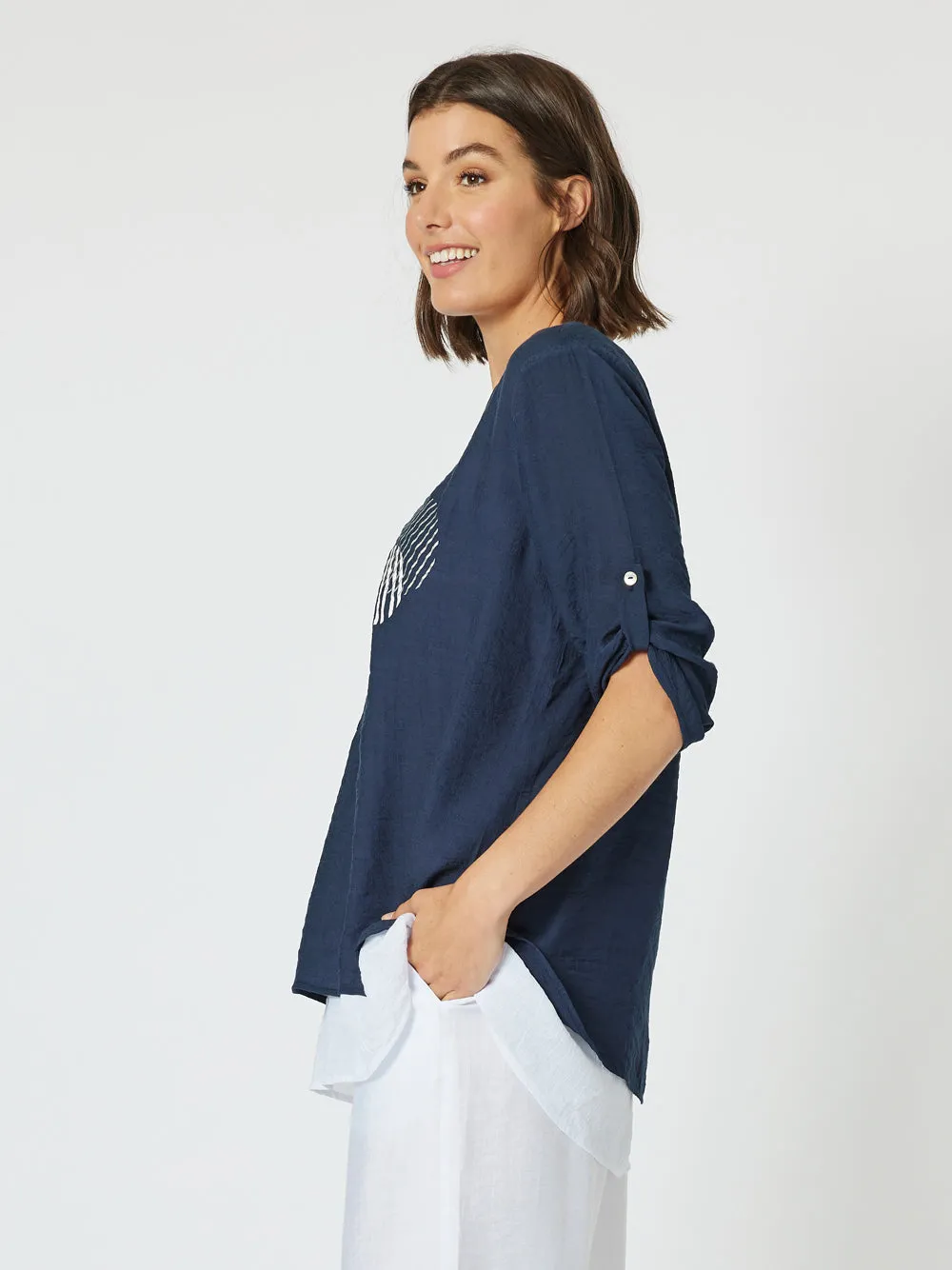 Eclipse Layered Top - Navy