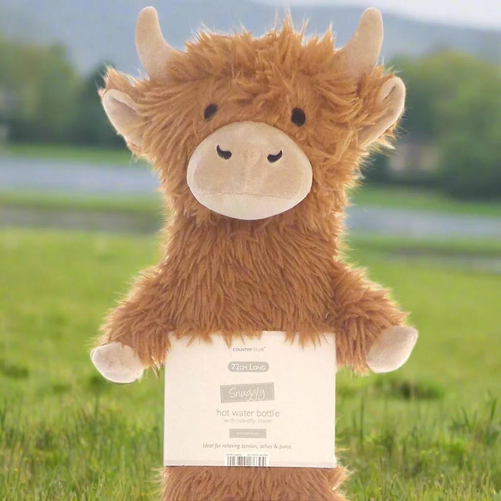 Extra Long Highland Cow Hot Water Bottle (72cm)