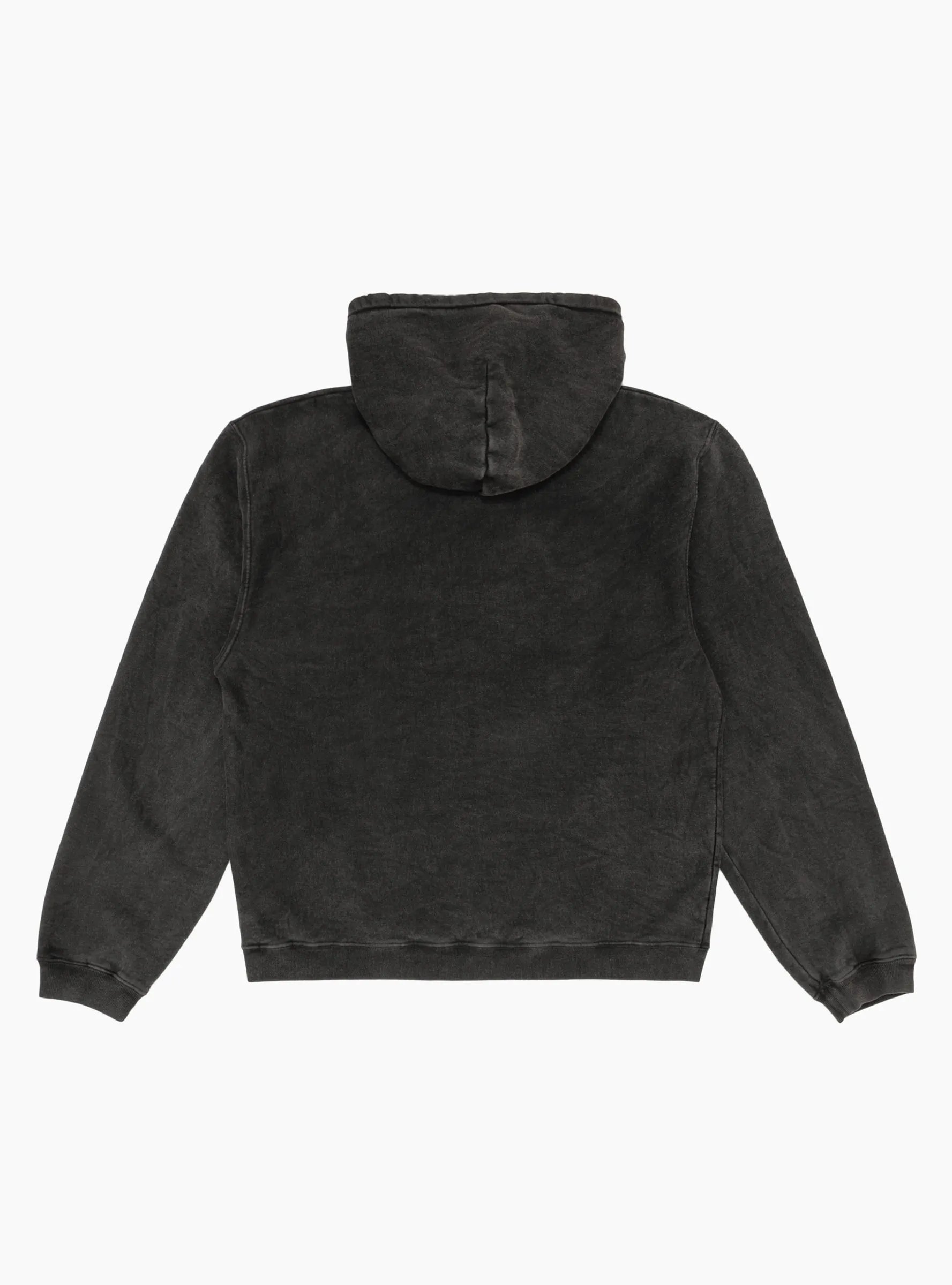 Faded Graphic Zip Hoodie Washed Black