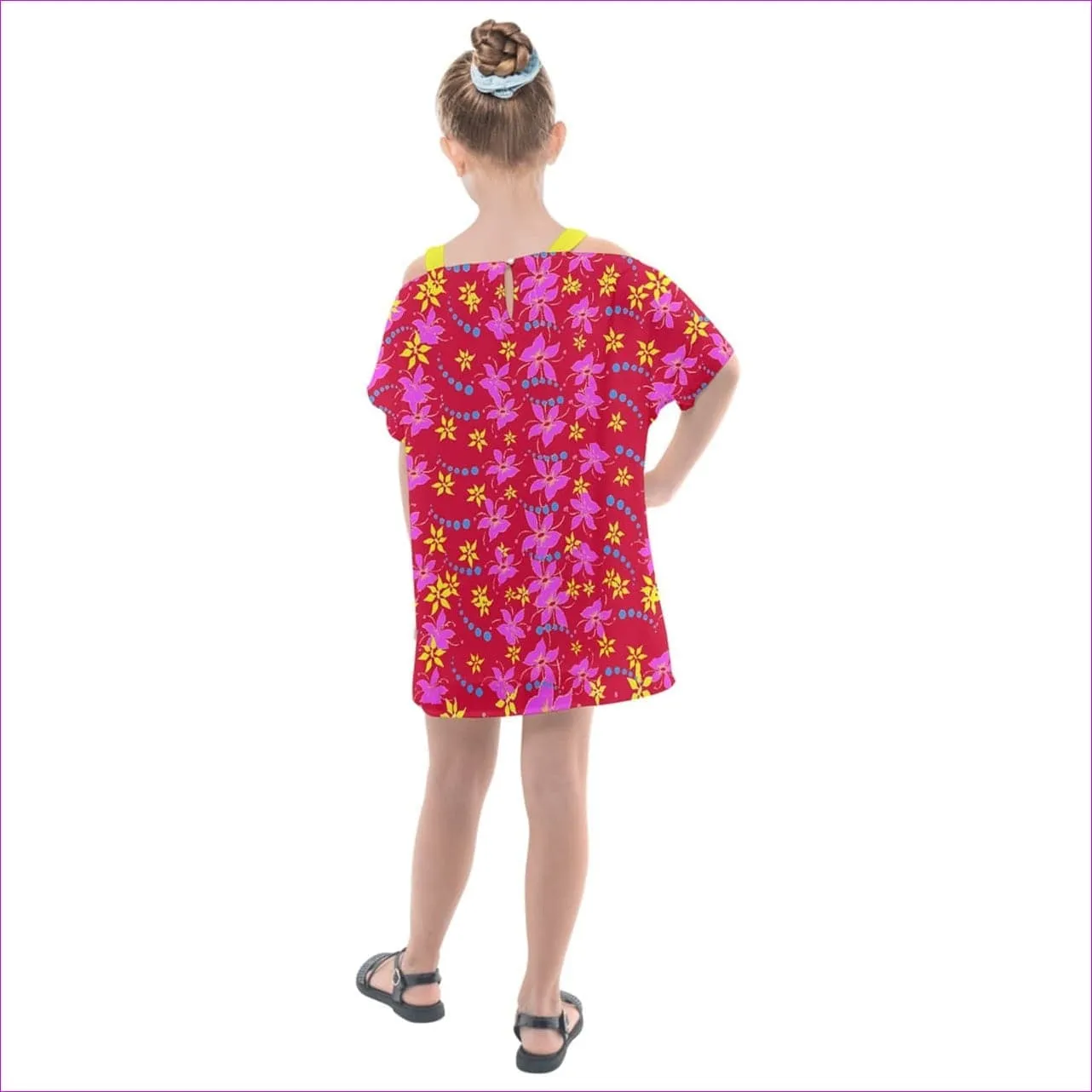 Floral Wear Kids One Piece Chiffon Dress