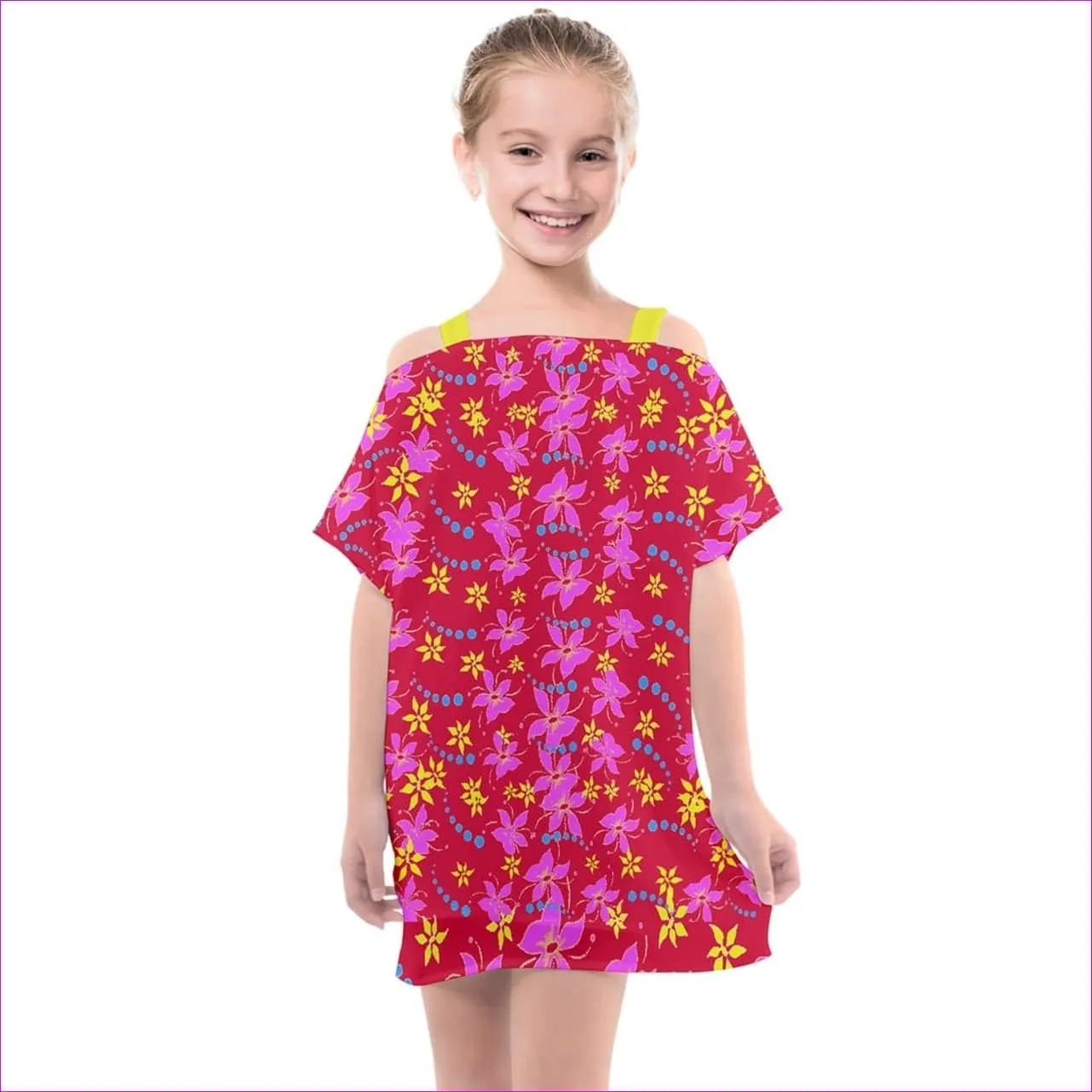 Floral Wear Kids One Piece Chiffon Dress