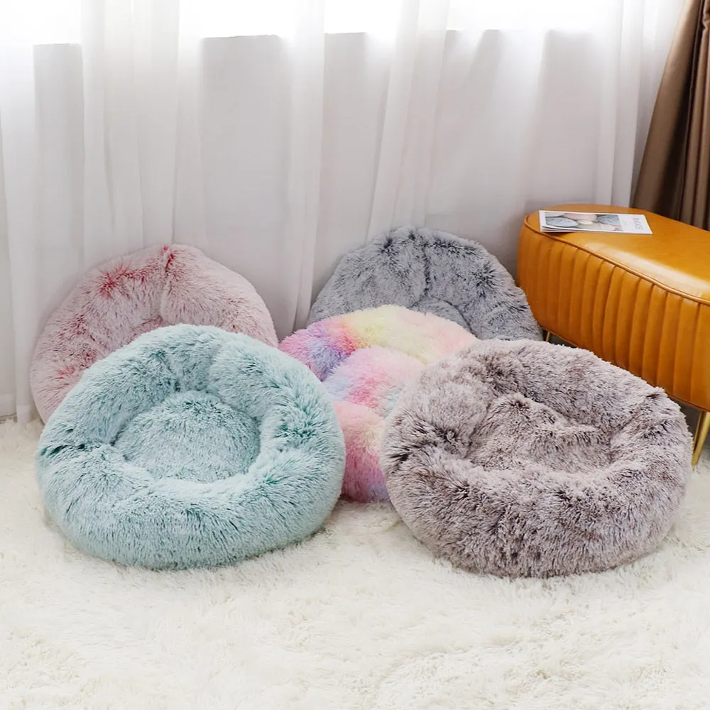 Fluffy Fur Calming Dog Bed