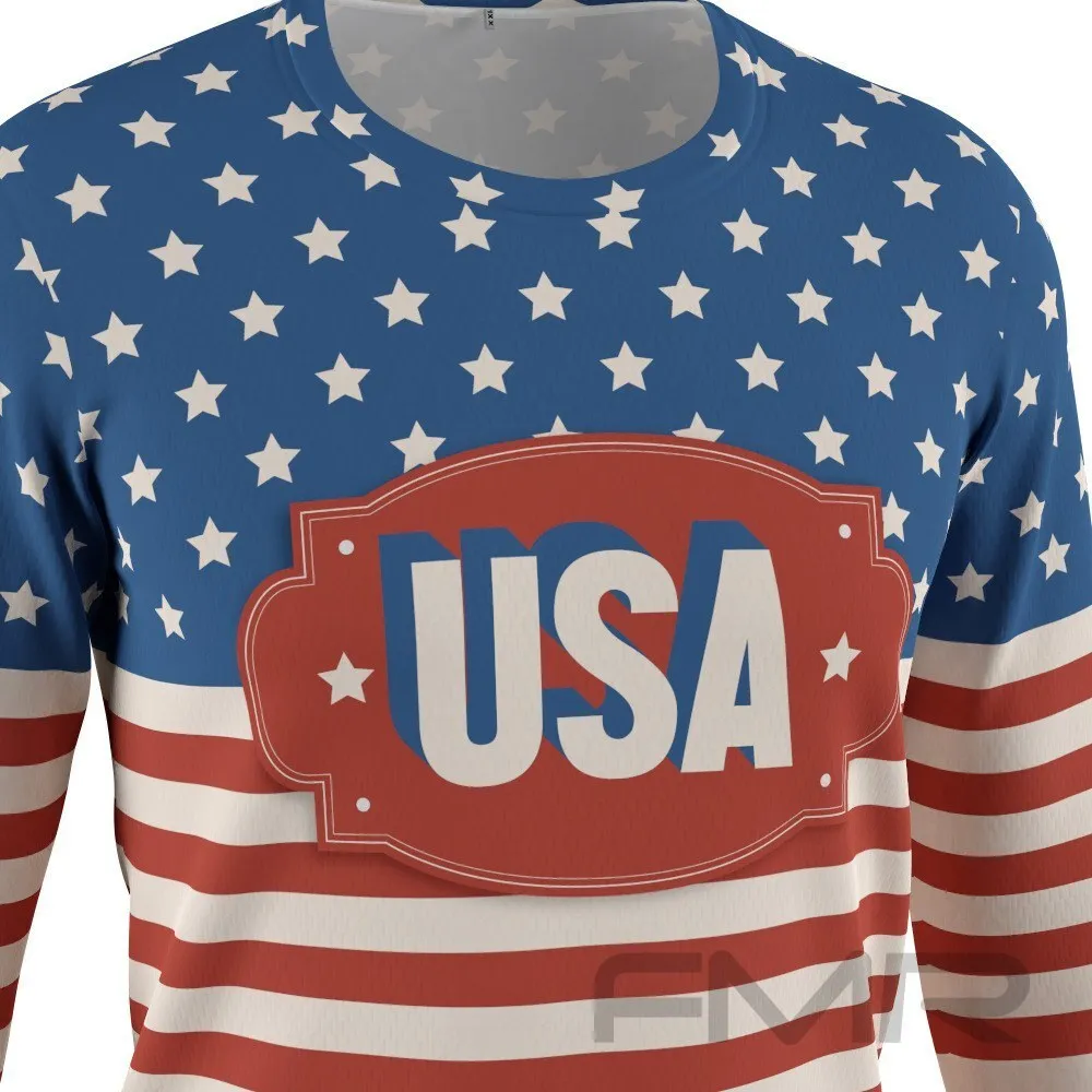 FMR American Men's Technical Long Sleeve Running Shirt