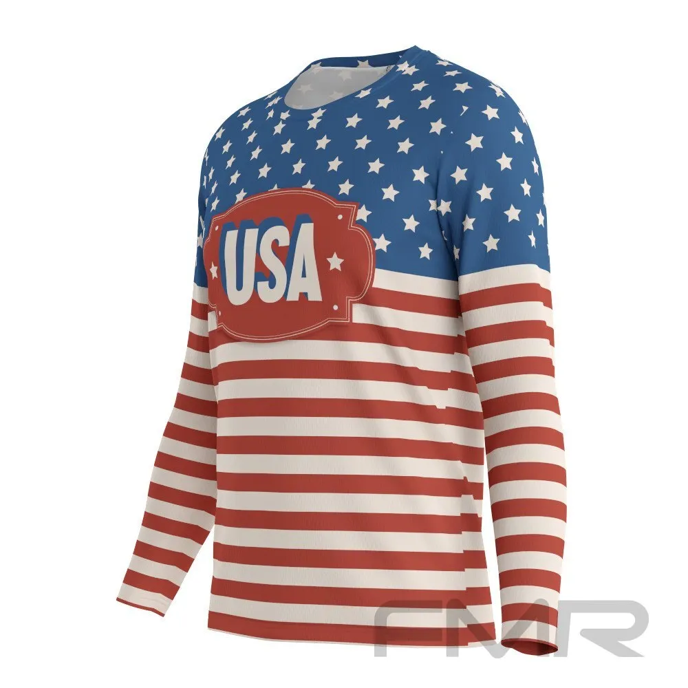 FMR American Men's Technical Long Sleeve Running Shirt