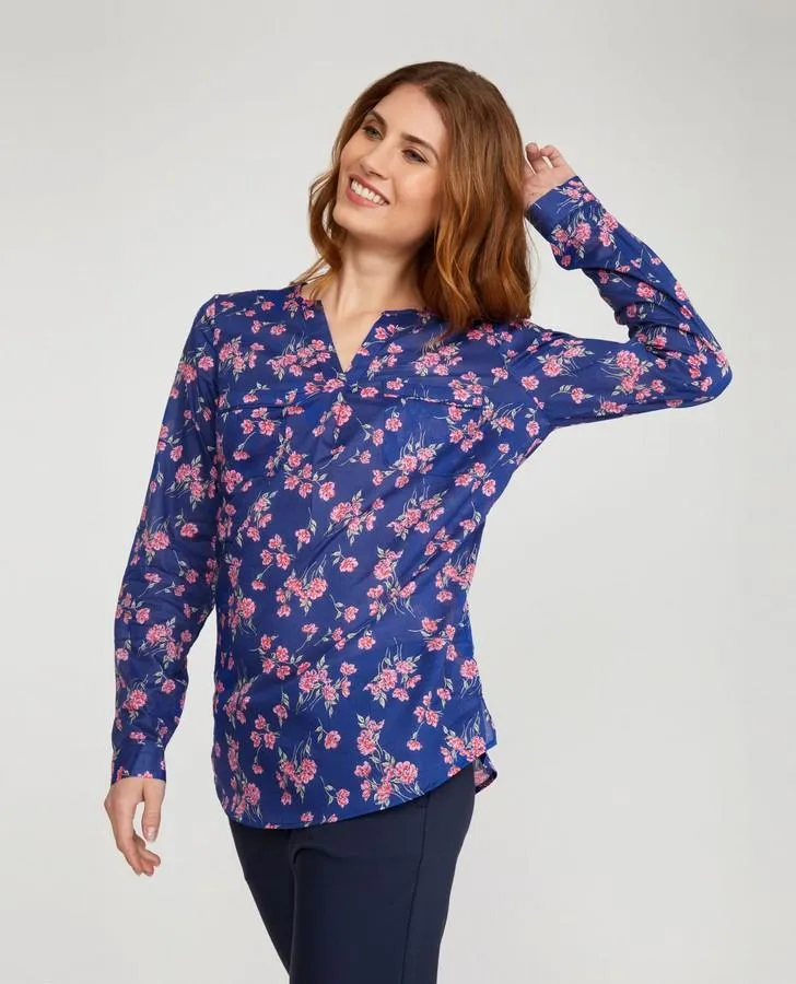 Garden Falling Floral Voile Top