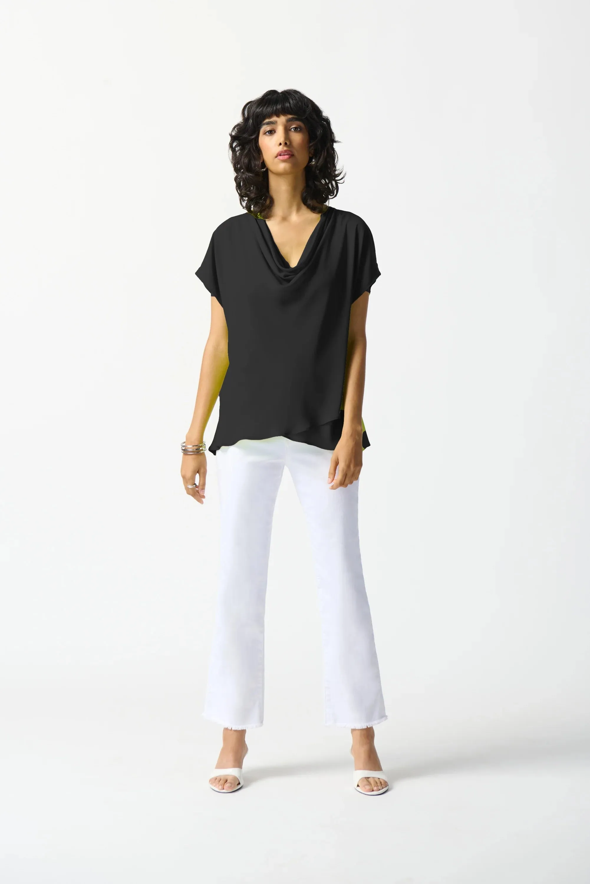 Georgette Fit and Flare Layered Top