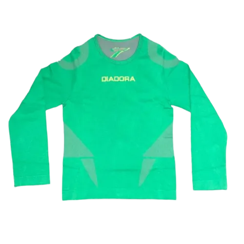 GREEN SEAMLESS LONG SLEEVE JUNIOR TOP