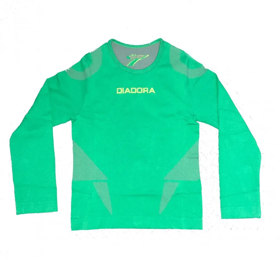 GREEN SEAMLESS LONG SLEEVE JUNIOR TOP