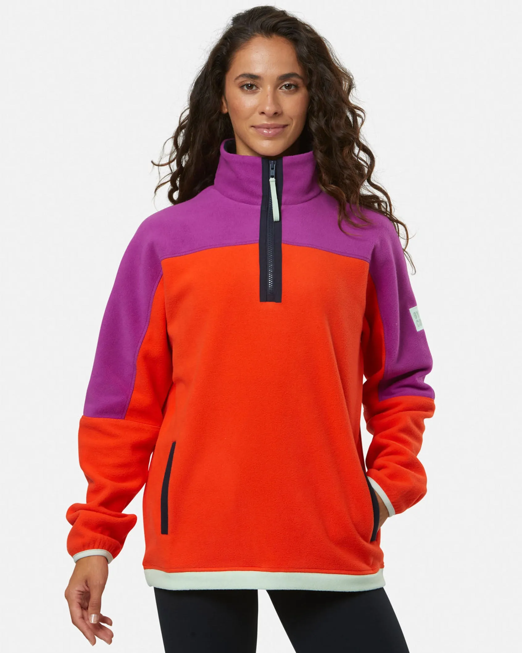 Gym   Coffee Polar Half Zip Very Berry