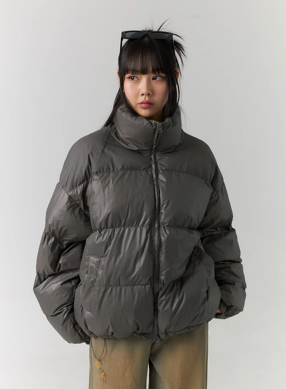 Half Neck Puffer Jacket (UNISEX) CD308