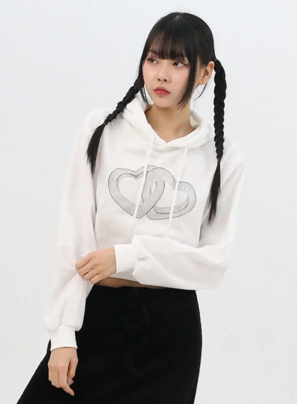 Heart Graphic Hoodie Sweatshirt IN314