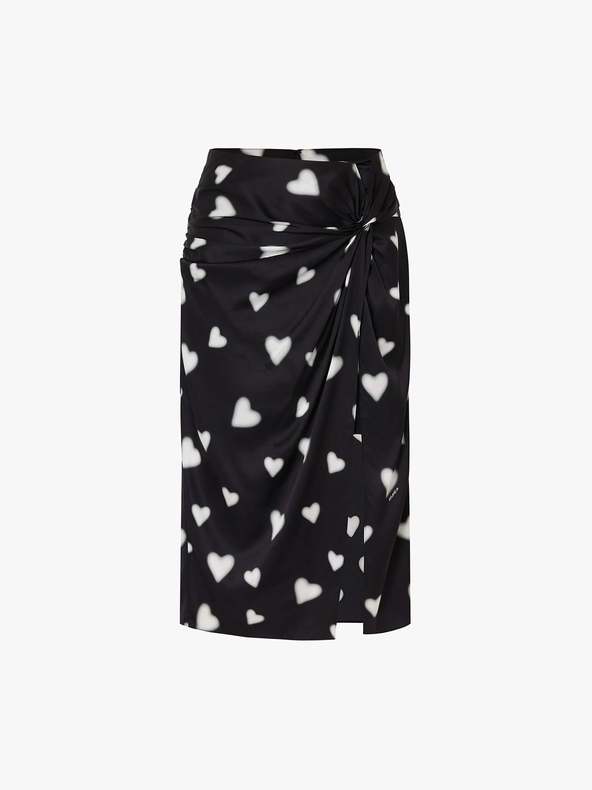 Heart Pattern Slit Skirt