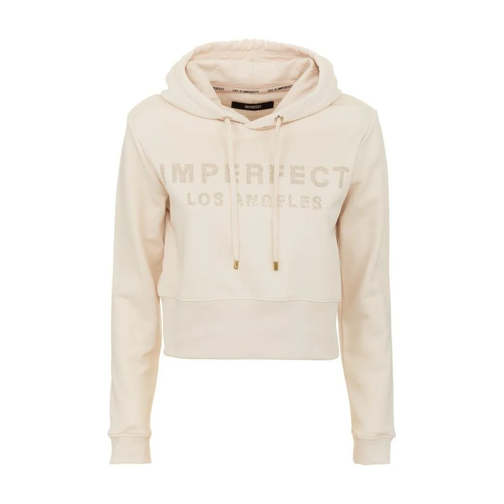 Imperfect Beige Cotton Womens Hoodie