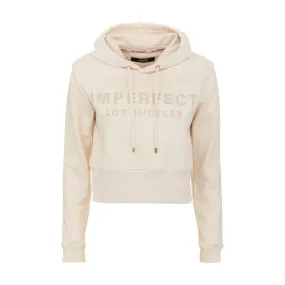 Imperfect Beige Cotton Womens Hoodie