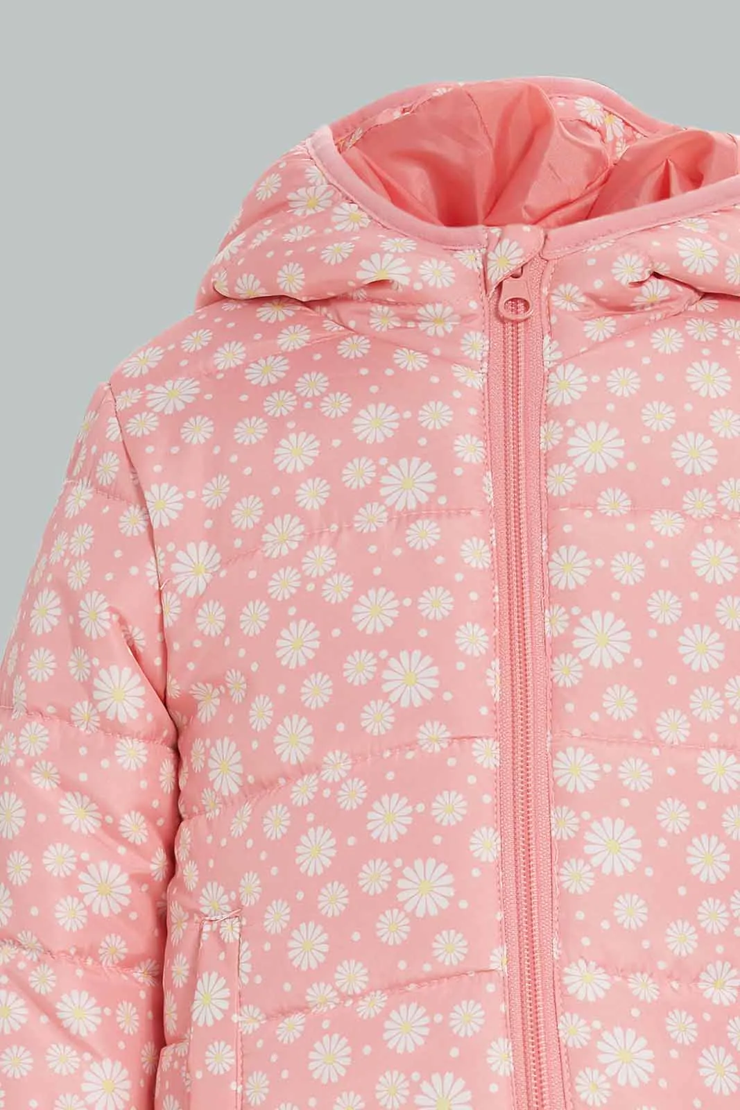 Infant Girls Pink Puffer Jacket