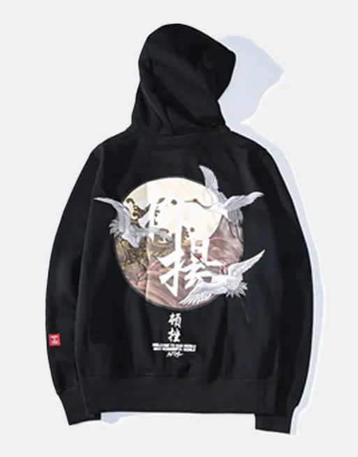 Japanese Goose Hoodie (White/Black)