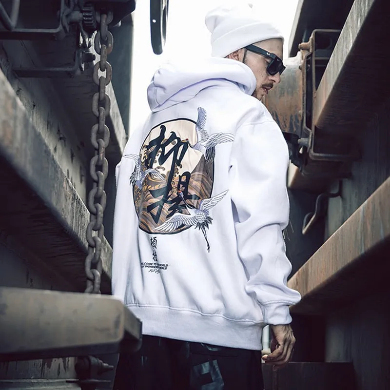 Japanese Goose Hoodie (White/Black)