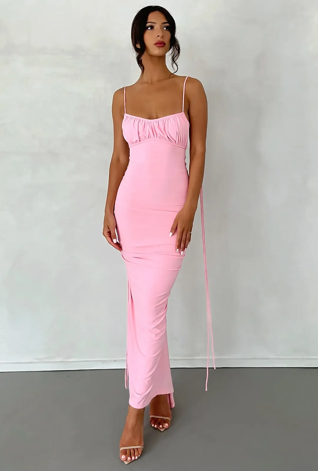 KANSA - DRAPE BACK MAXI DRESS