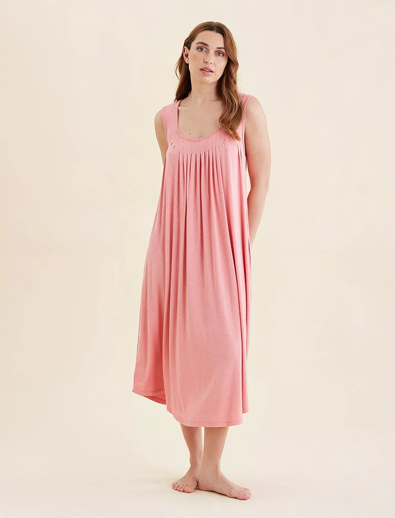 Kate Modal Soft Pleat Front Maxi Nightgown