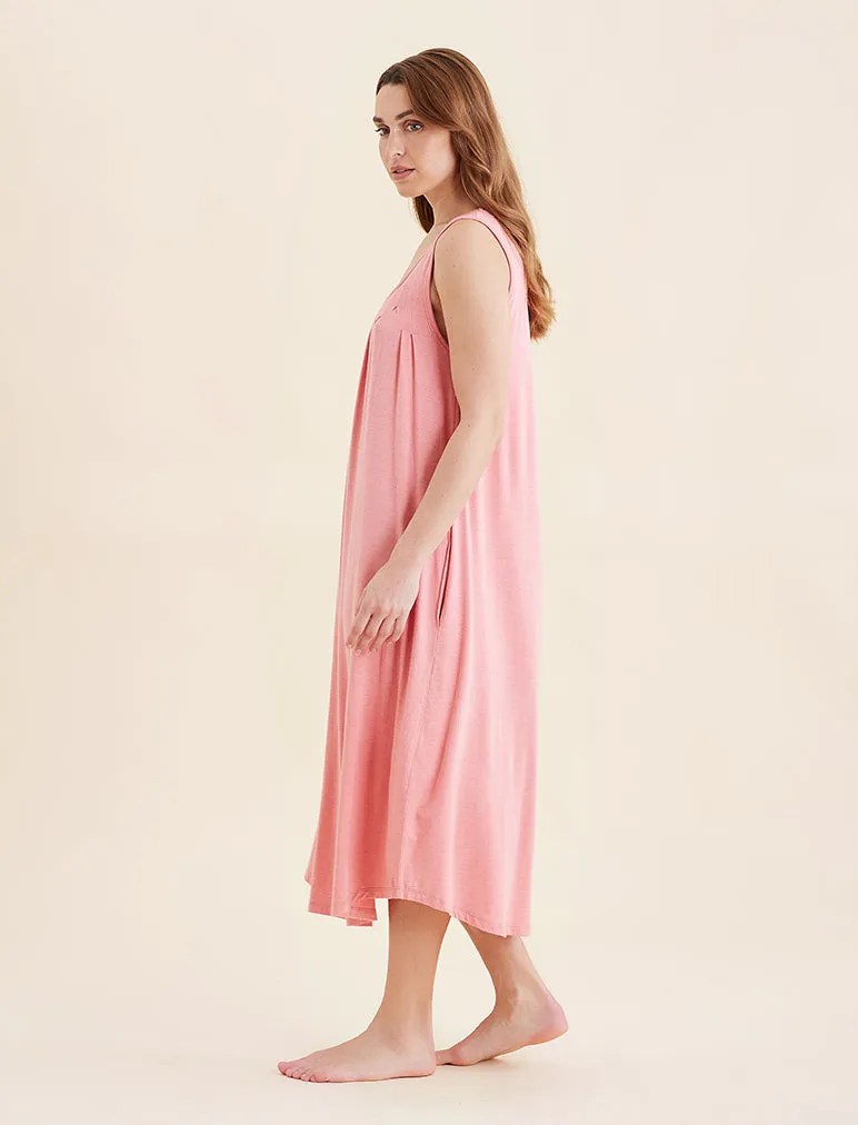 Kate Modal Soft Pleat Front Maxi Nightgown