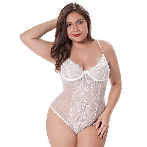 Lace See Through Bodysuit Sexy Lingerie.