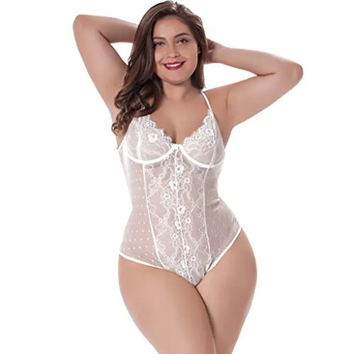 Lace See Through Bodysuit Sexy Lingerie.