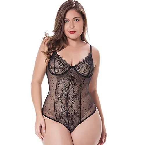 Lace See Through Bodysuit Sexy Lingerie.