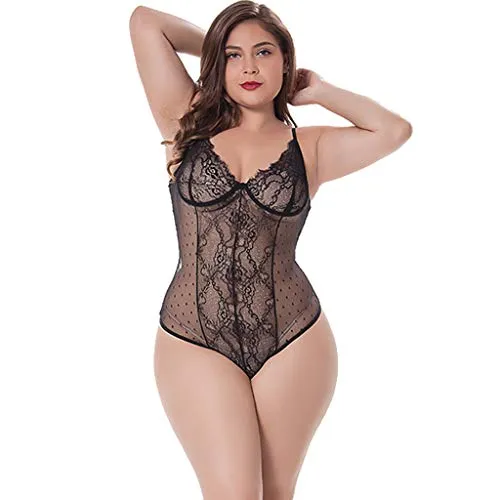 Lace See Through Bodysuit Sexy Lingerie.