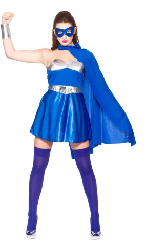 Ladies Blue Hot Super Hero Comic Book Costume