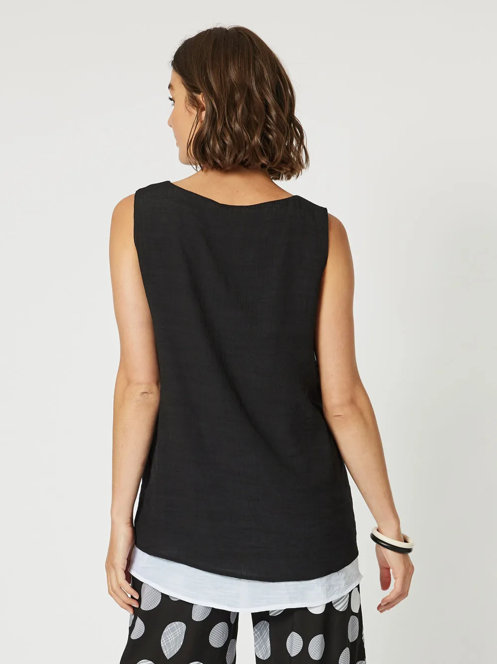 Layered Cami - Black/White