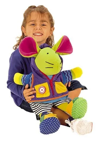 Learn to Dress Doll and Toy Mouse with Removable Clothes and Shoes for Fine Motor Skills, ASD