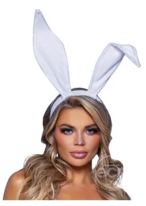 Leg Avenue Bendable Velvet Bunny Ears White One Size