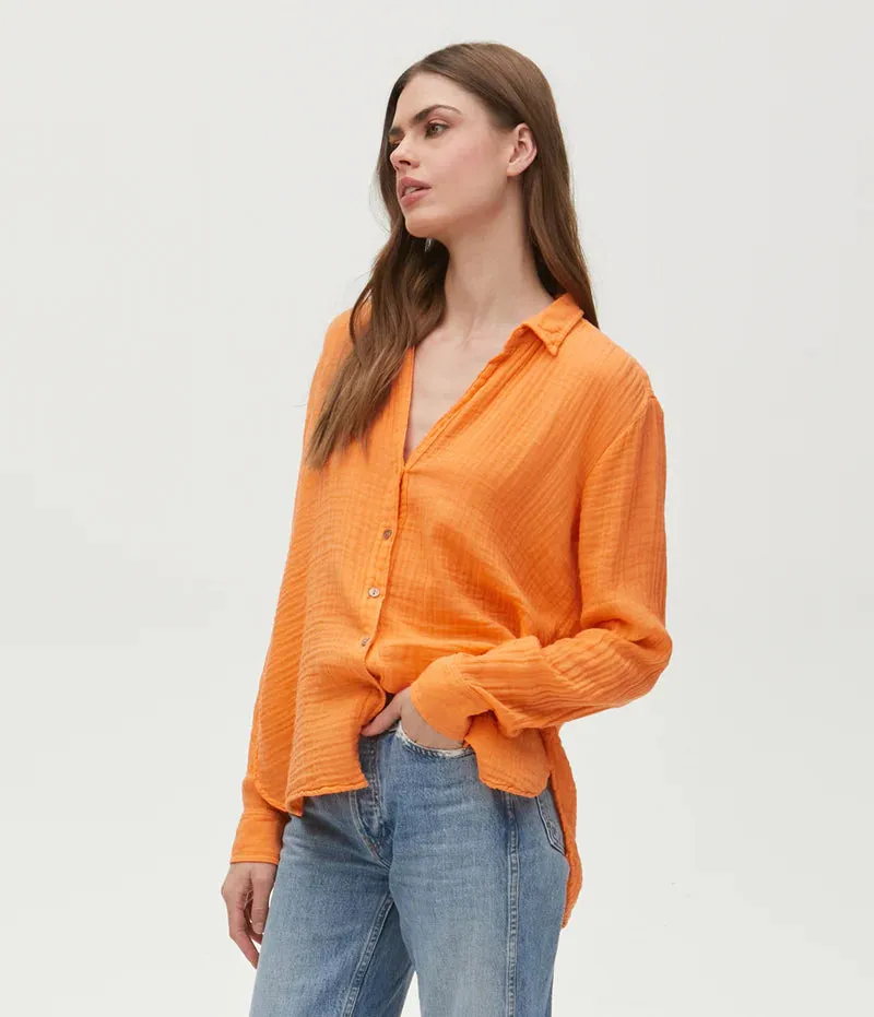 Leo Button Down Top - Marmalade